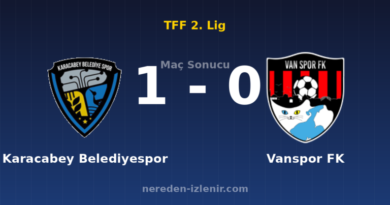 Karacabey Belediyespor 1-0 Vanspor FK