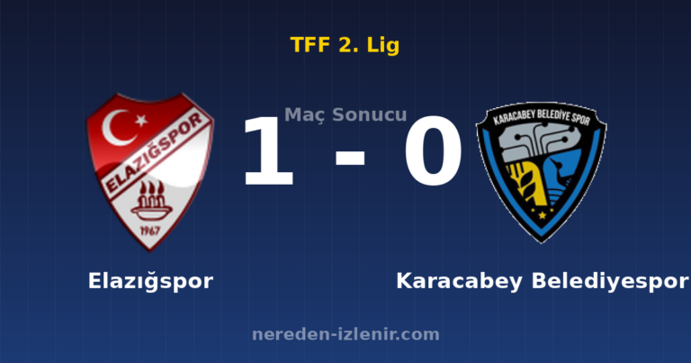 Elazığspor 1-0 Karacabey Belediyespor