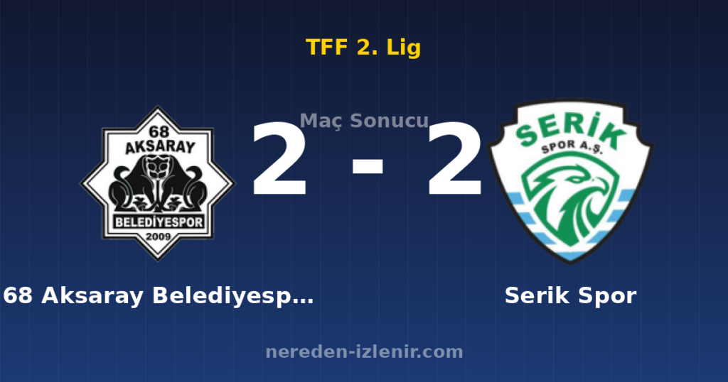 68 Aksaray Belediyespor 2-2 Serik Spor