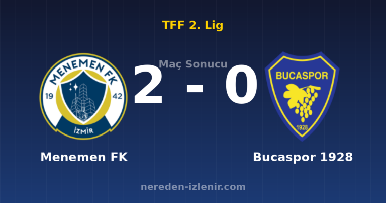 Menemen FK 2-0 Bucaspor 1928