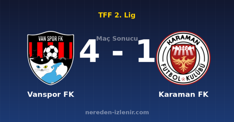 Vanspor FK 4-1 Karaman FK