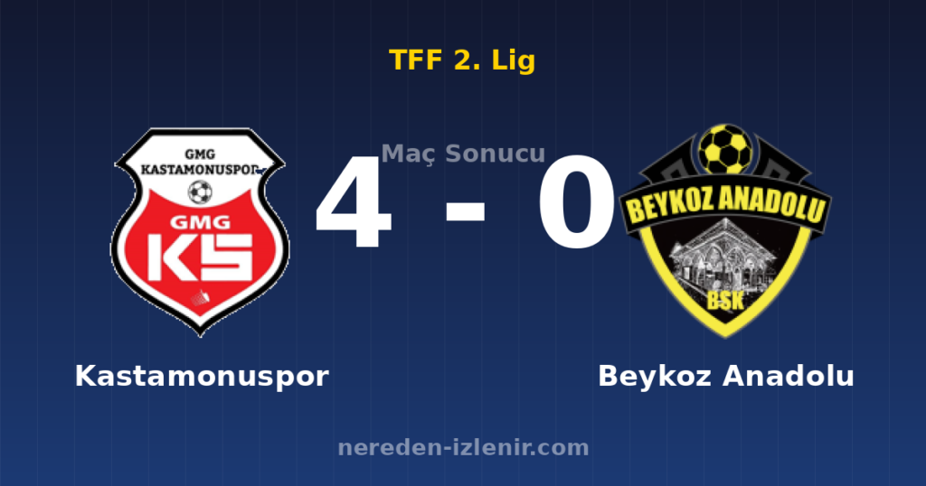 Kastamonuspor 4-0 Beykoz Anadolu