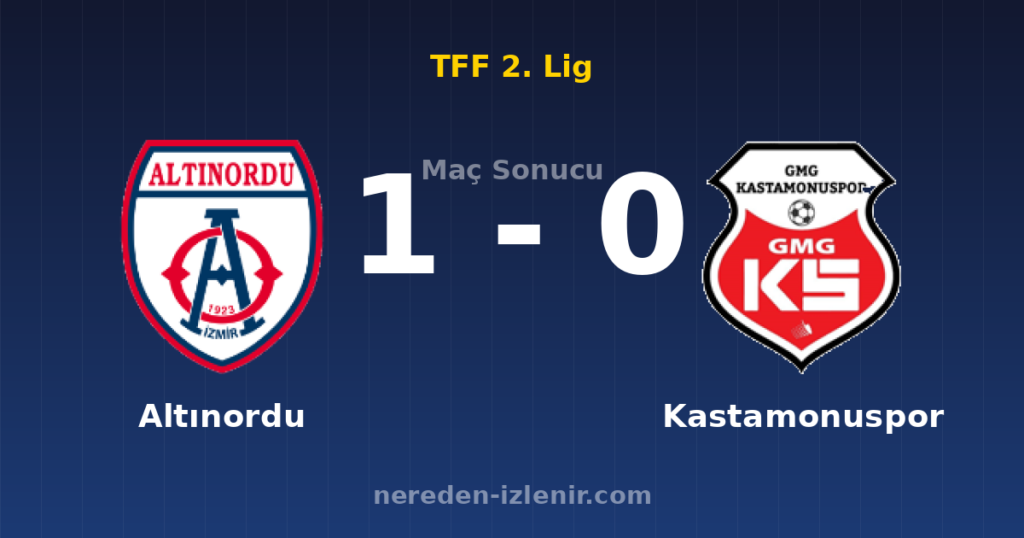 Altınordu 1-0 Kastamonuspor