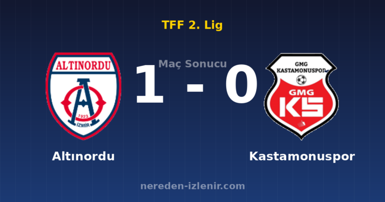 Altınordu 1-0 Kastamonuspor