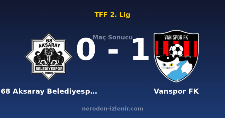 68 Aksaray Belediyespor 0-1 Vanspor FK