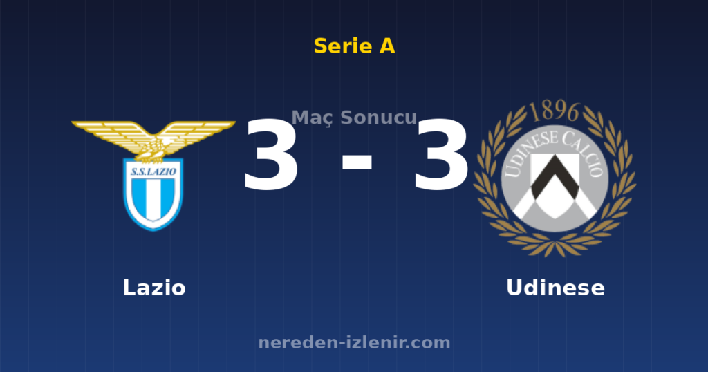 Lazio 3-3 Udinese