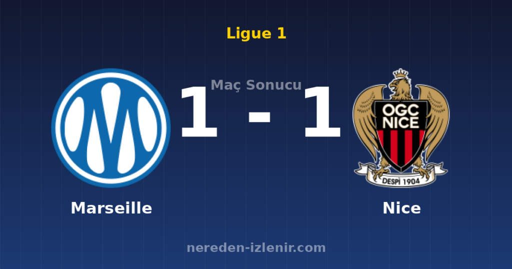 Marseille 1-1 Nice