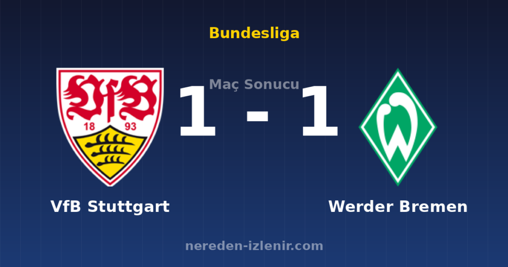 VfB Stuttgart 1-1 Werder Bremen