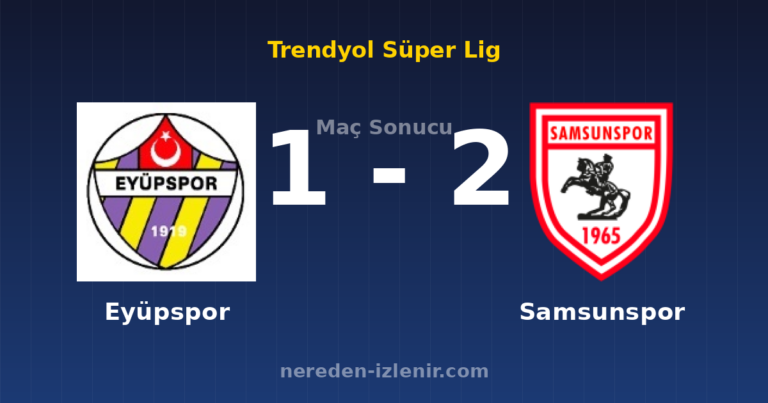 Eyüpspor 1-2 Samsunspor