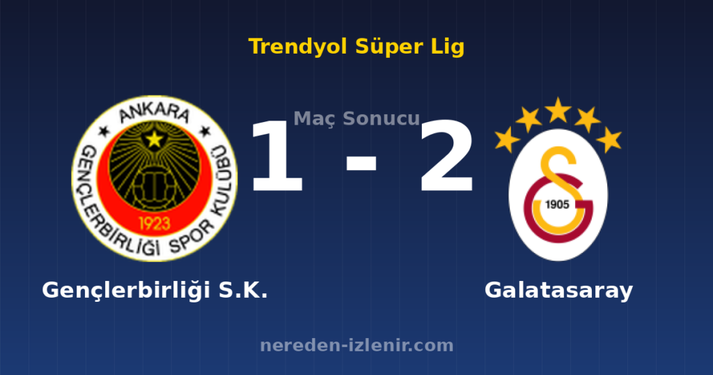 Gençlerbirliği S.K. 1-2 Galatasaray
