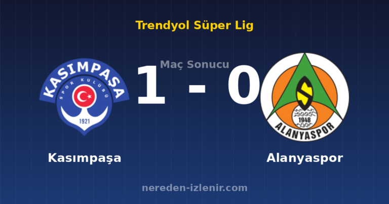 Kasımpaşa 1-0 Alanyaspor