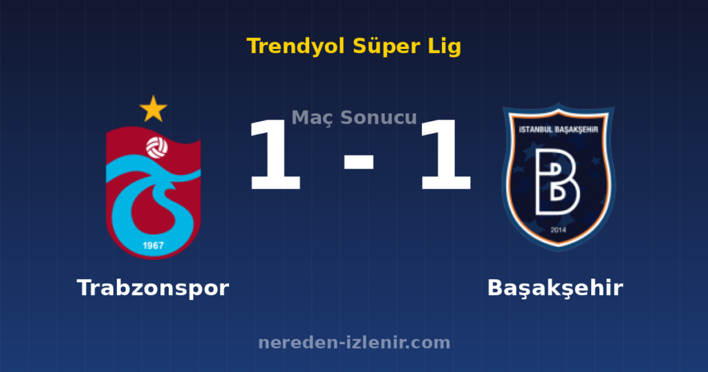 Trabzonspor 1-1 Başakşehir
