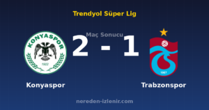 Konyaspor 2-1 Trabzonspor