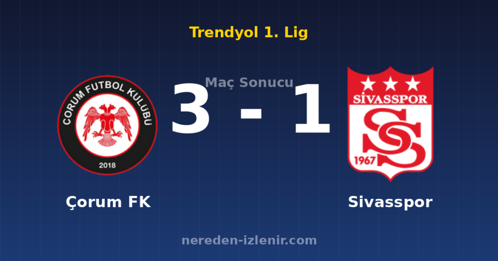 Çorum FK 3-1 Sivasspor