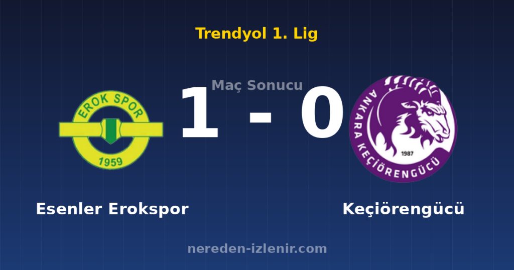 Esenler Erokspor 1-0 Keçiörengücü