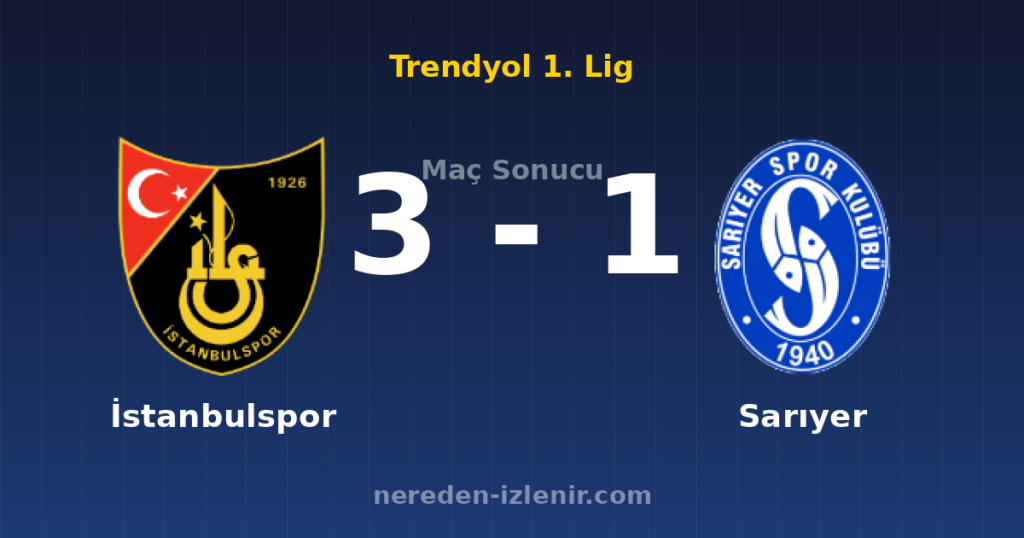 İstanbulspor 3-1 Sarıyer