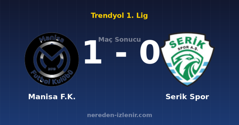 Manisa F.K. 1-0 Serik Spor