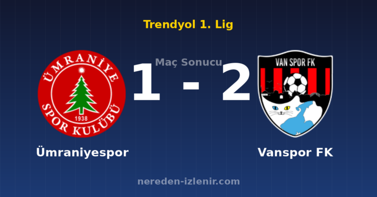 Ümraniyespor 1-2 Vanspor FK