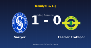 Sarıyer 1-0 Esenler Erokspor