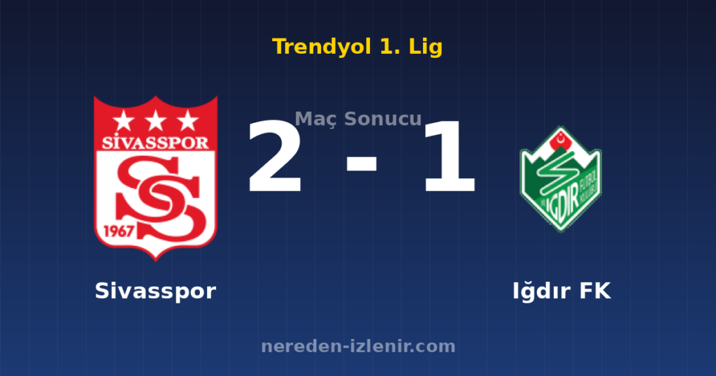 Sivasspor 2-1 Iğdır FK