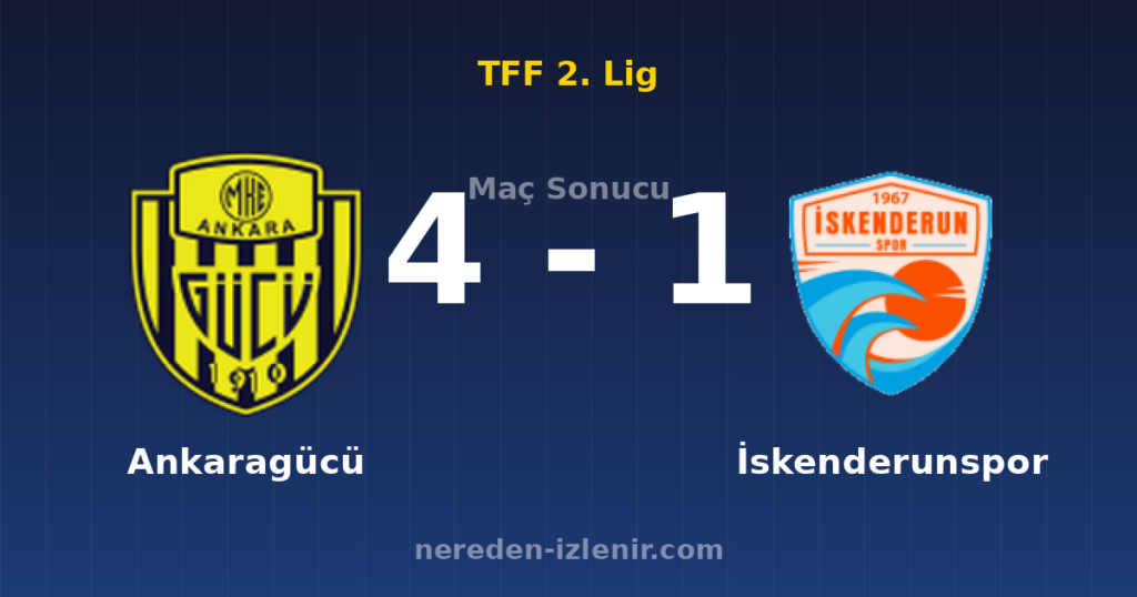 Ankaragücü 4-1 İskenderunspor