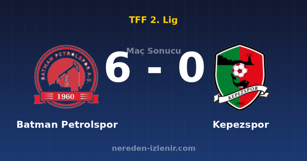 Batman Petrolspor 6-0 Kepezspor