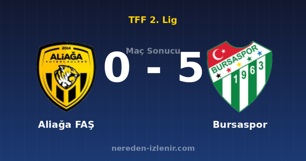 Aliağa FAŞ 0-5 Bursaspor