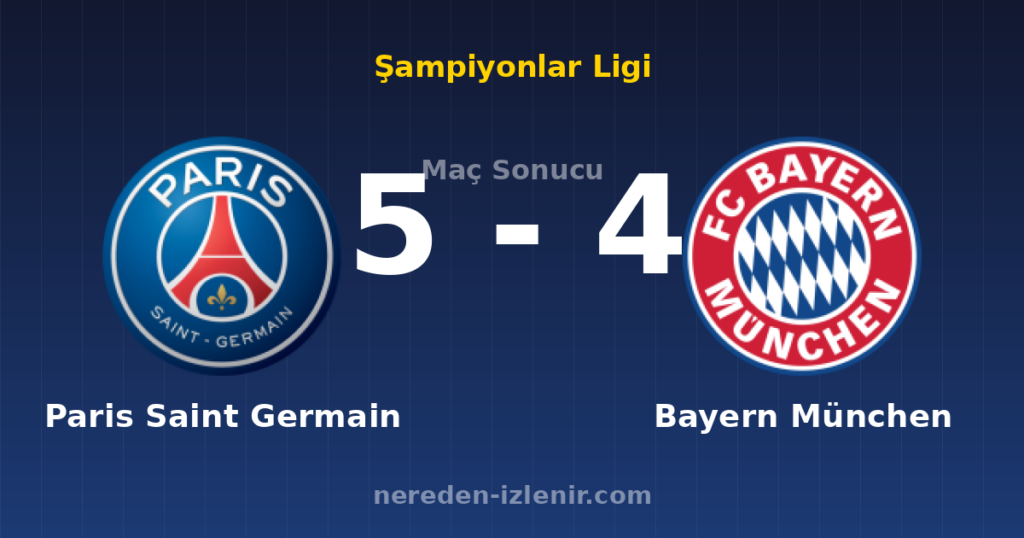 Paris Saint Germain 5-4 Bayern München
