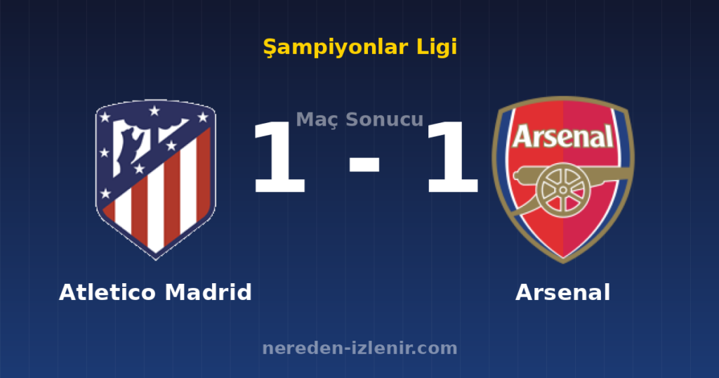 Atletico Madrid 1-1 Arsenal