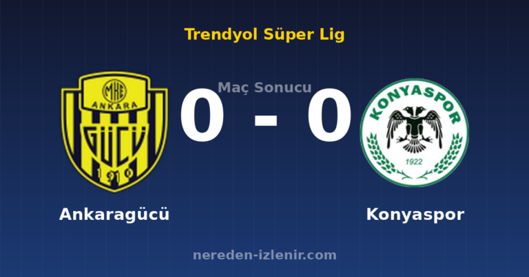 Ankaragücü 0-0 Konyaspor