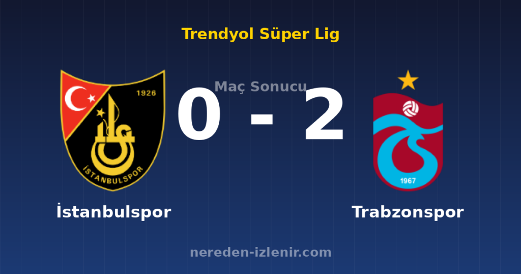 İstanbulspor 0-2 Trabzonspor