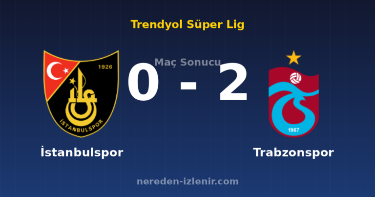 İstanbulspor 0-2 Trabzonspor