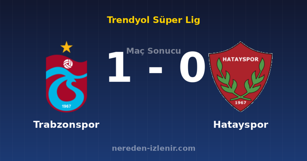 Trabzonspor 1-0 Hatayspor