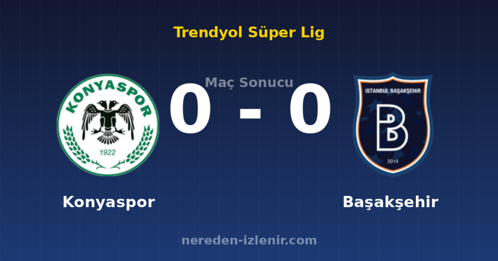 Konyaspor 0-0 Başakşehir