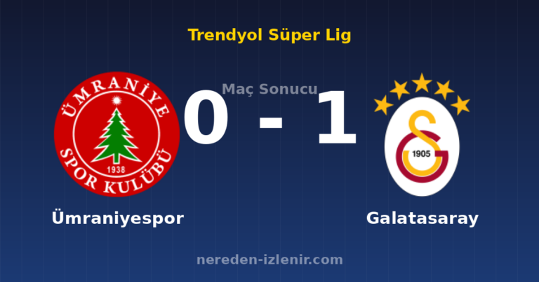 Ümraniyespor 0-1 Galatasaray