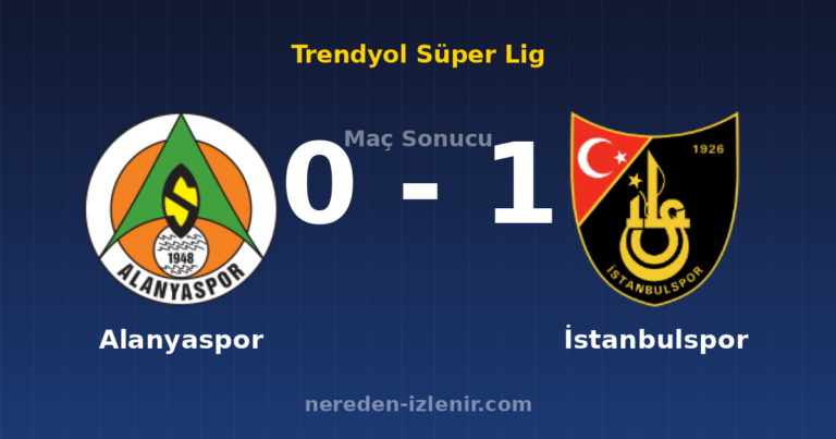 Alanyaspor 0-1 İstanbulspor