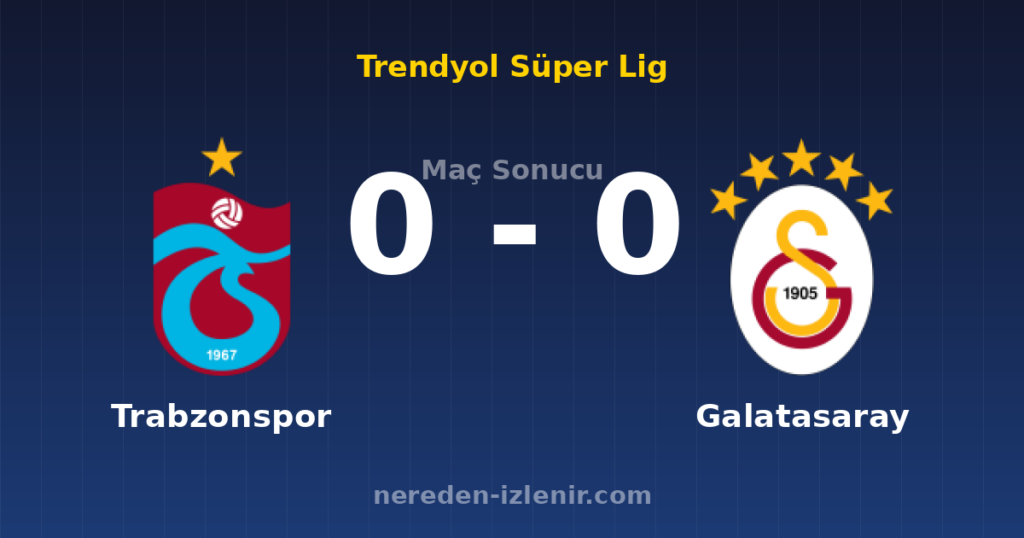 Trabzonspor 0-0 Galatasaray