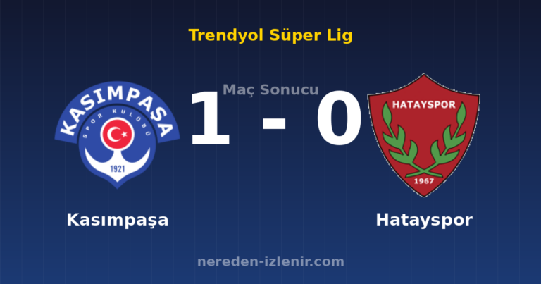 Kasımpaşa 1-0 Hatayspor