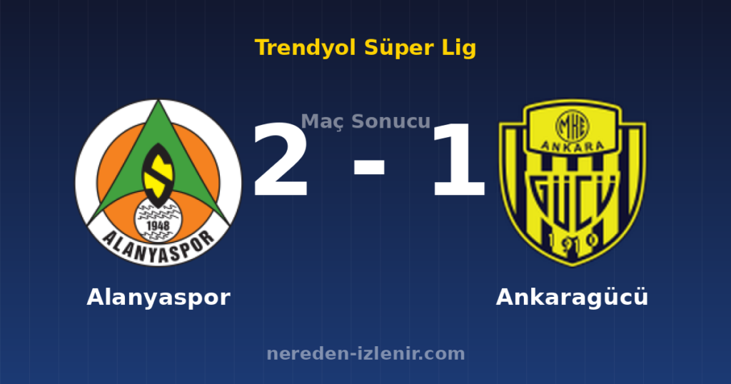 Alanyaspor 2-1 Ankaragücü