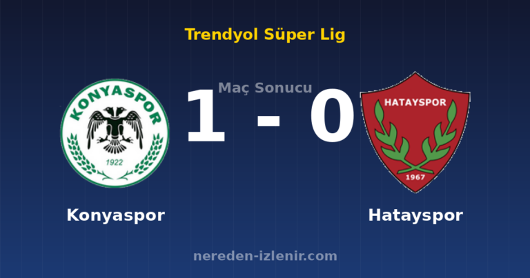 Konyaspor 1-0 Hatayspor