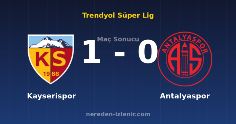 Kayserispor 1-0 Antalyaspor