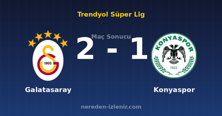 Galatasaray 2-1 Konyaspor