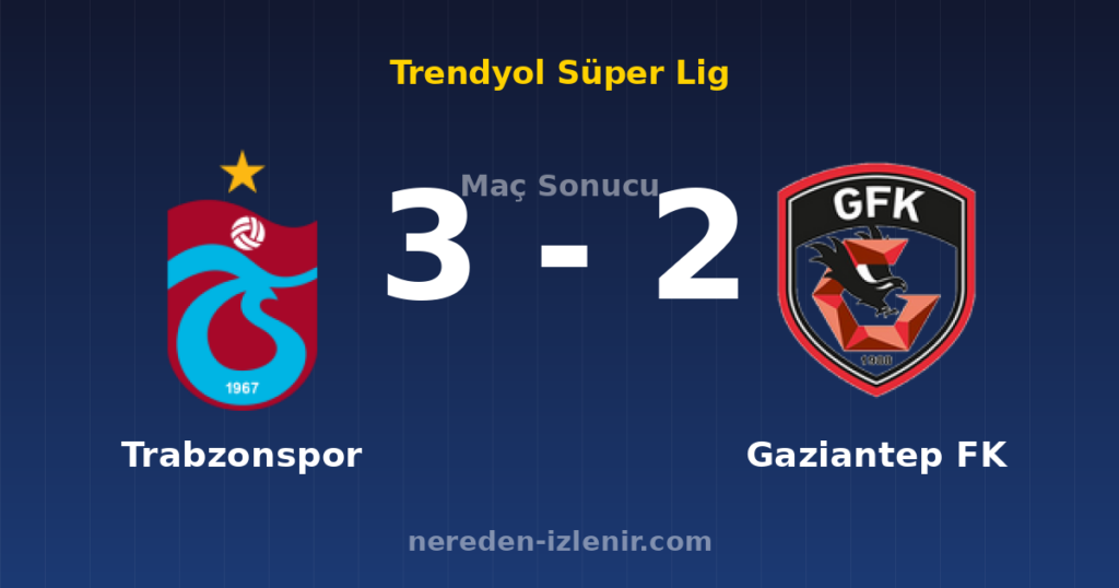Trabzonspor 3-2 Gaziantep FK