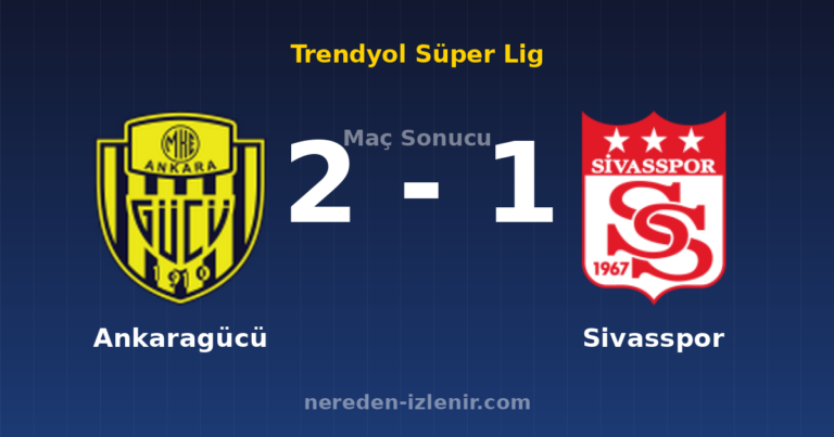 Ankaragücü 2-1 Sivasspor