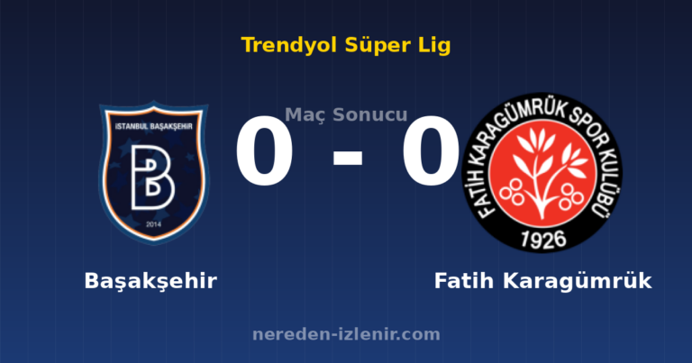 Başakşehir 0-0 Fatih Karagümrük
