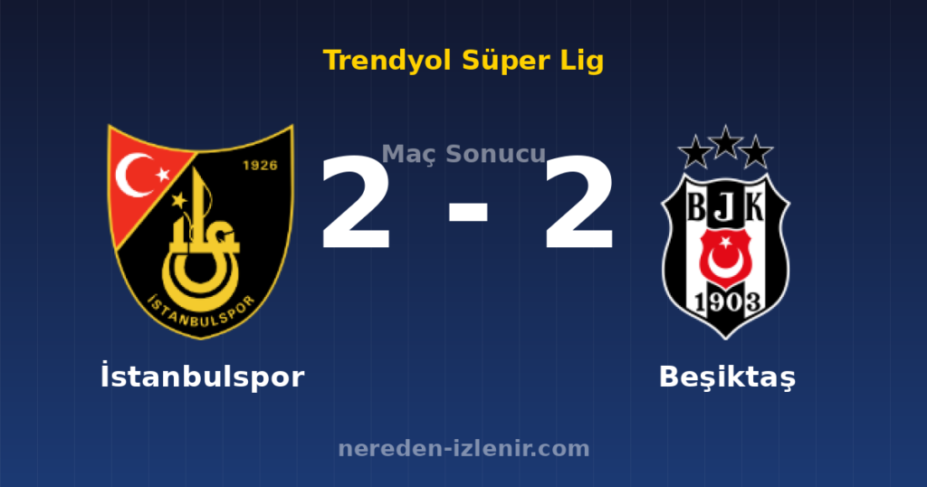 İstanbulspor 2-2 Beşiktaş