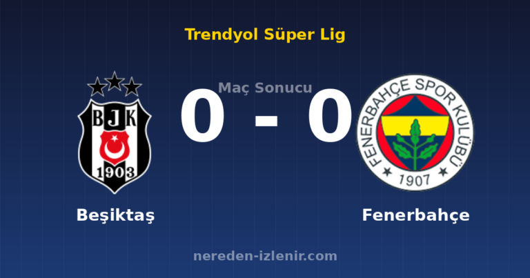 Beşiktaş 0-0 Fenerbahçe