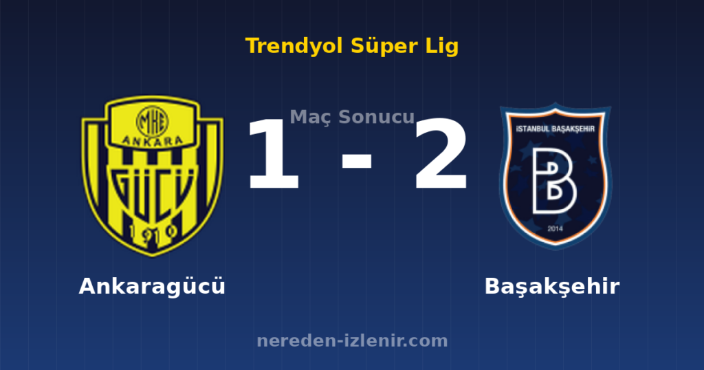 Ankaragücü 1-2 Başakşehir