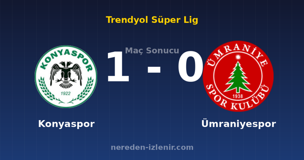 Konyaspor 1-0 Ümraniyespor