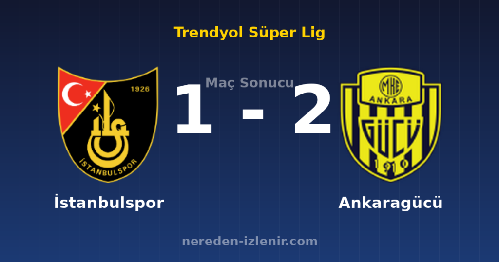 İstanbulspor 1-2 Ankaragücü